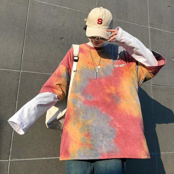 Y2K Grunge Mixed Colors Tie Dye T-Shirt - Retro 90S Fashion, Summer Y2K Outfits Y2K Grunge Mixed Colors Tie Dye T-Shirt - Retro 90S Fashion, Summer Y2K Outfits