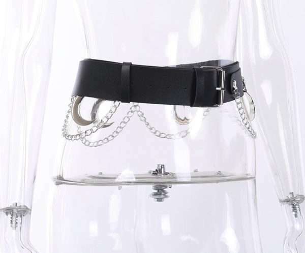 Y2K Grunge Moon Pendant Metal Chain Belt - 90S Fashion, Retro Style, Gothic Y2K Accessory Y2K Grunge Moon Pendant Metal Chain Belt - 90S Fashion, Retro Style, Gothic Y2K Accessory