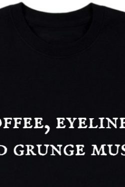Y2K Grunge Music Shirt - Retro 90S Fashion, Summer Y2K Outfits, Gothic Y2K Style