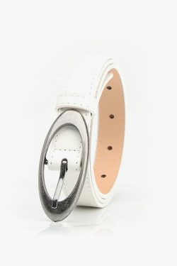 Y2K Grunge Oval Buckle Belt - Retro 90S Fashion, Gothic Y2K, Pastel Goth, Y2K Club Out