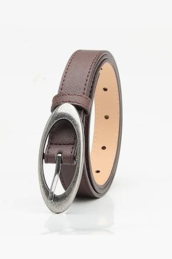 Y2K Grunge Oval Buckle Belt - Retro 90S Fashion, Gothic Y2K, Pastel Goth, Y2K Club Out