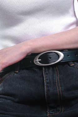 Y2K Grunge Oval Buckle Belt - Retro 90S Fashion, Gothic Y2K, Pastel Goth, Y2K Club Out