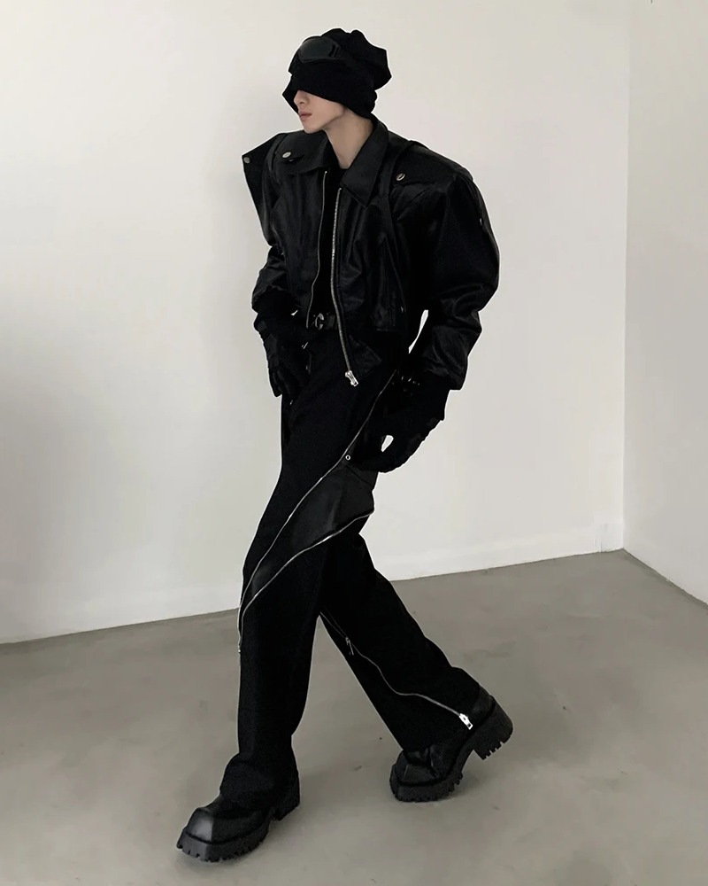 Y2K Grunge Oversized Leather Jacket - 90S Retro Style, Y2K Fashion, Gothic Y2K Outfits Y2K Grunge Oversized Leather Jacket - 90S Retro Style, Y2K Fashion, Gothic Y2K Outfits