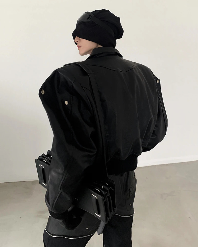 Y2K Grunge Oversized Leather Jacket - 90S Retro Style, Y2K Fashion, Gothic Y2K Outfits Y2K Grunge Oversized Leather Jacket - 90S Retro Style, Y2K Fashion, Gothic Y2K Outfits