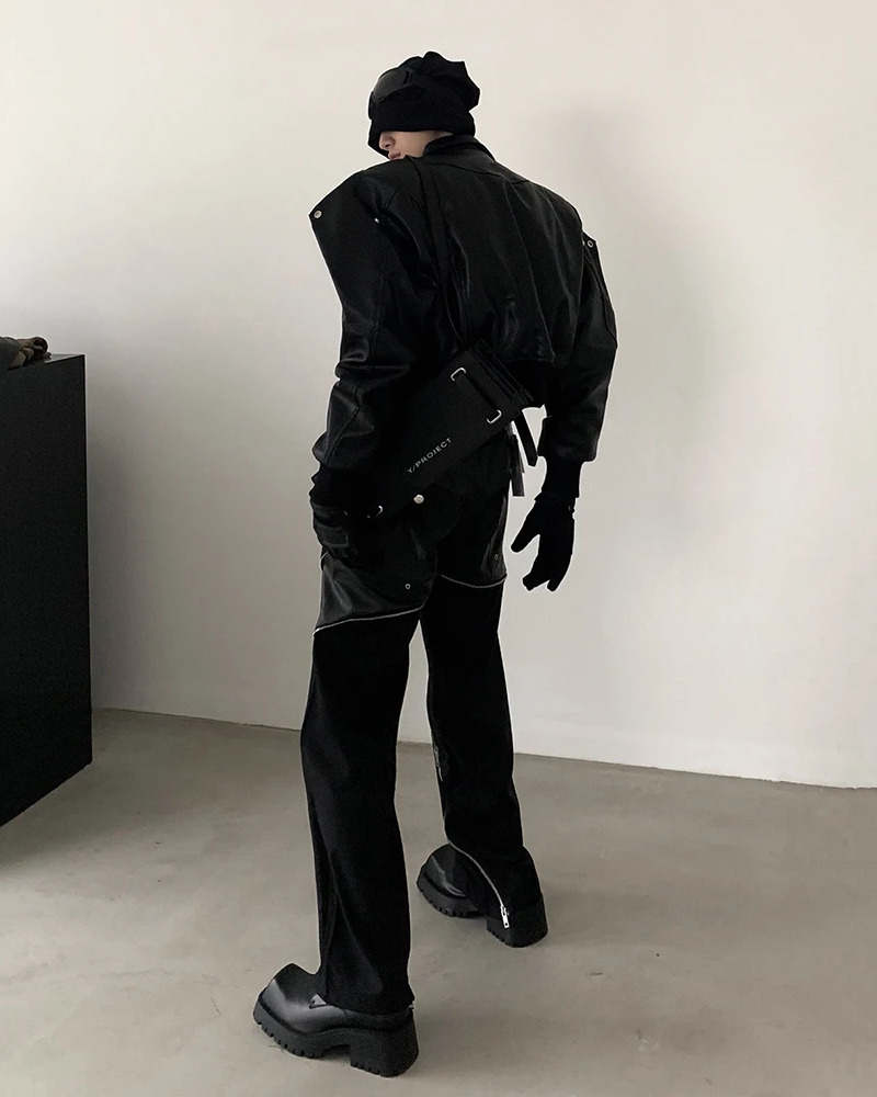 Y2K Grunge Oversized Leather Jacket - 90S Retro Style, Y2K Fashion, Gothic Y2K Outfits Y2K Grunge Oversized Leather Jacket - 90S Retro Style, Y2K Fashion, Gothic Y2K Outfits