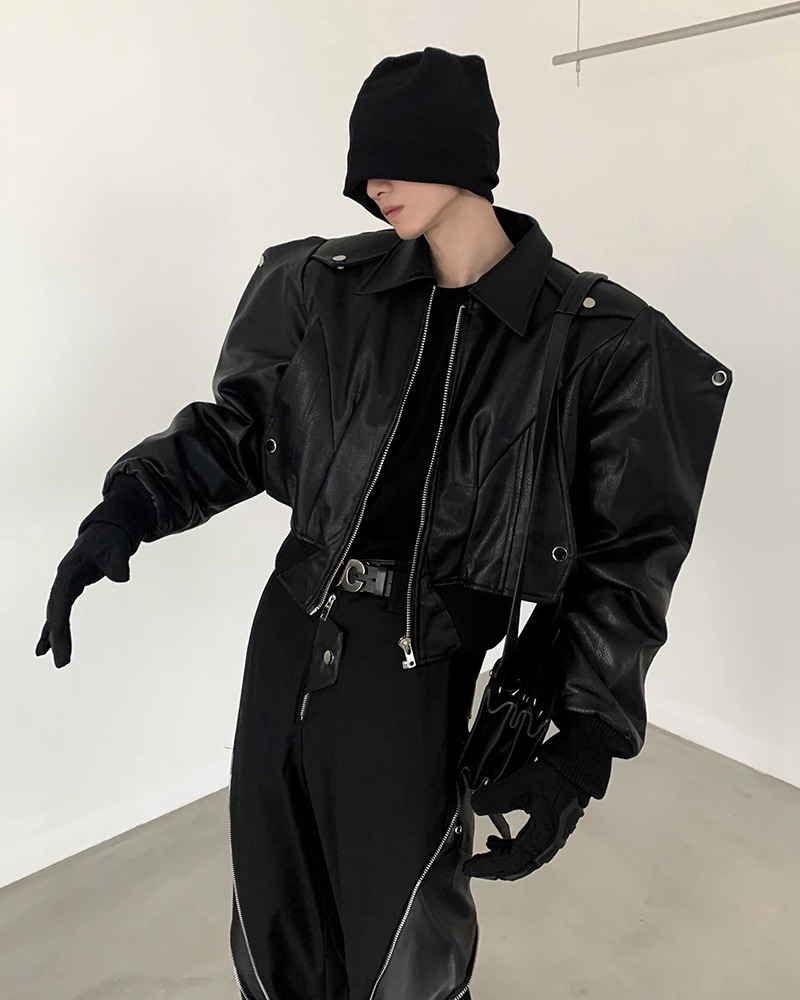 Y2K Grunge Oversized Leather Jacket - 90S Retro Style, Y2K Fashion, Gothic Y2K Outfits Y2K Grunge Oversized Leather Jacket - 90S Retro Style, Y2K Fashion, Gothic Y2K Outfits