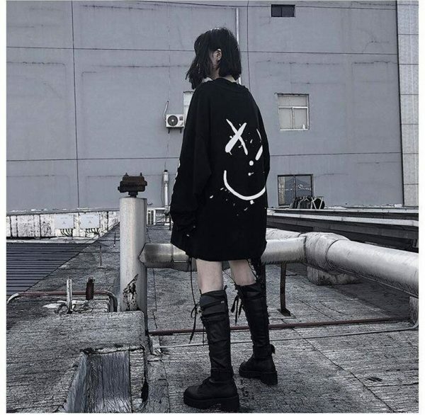 Y2K Grunge Oversized Sweatshirt - 90S Fashion, Retro Style, Y2K Summer Outfits, Y2K Club Fits Y2K Grunge Oversized Sweatshirt - 90S Fashion, Retro Style, Y2K Summer Outfits, Y2K Club Fits