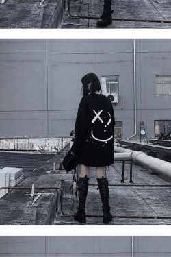 Y2K Grunge Oversized Sweatshirt - 90S Fashion, Retro Style, Y2K Summer Outfits, Y2K Club Fits