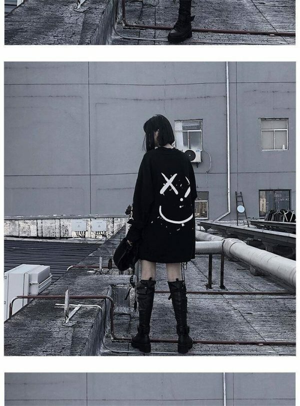 Y2K Grunge Oversized Sweatshirt - 90S Fashion, Retro Style, Y2K Summer Outfits, Y2K Club Fits Y2K Grunge Oversized Sweatshirt - 90S Fashion, Retro Style, Y2K Summer Outfits, Y2K Club Fits