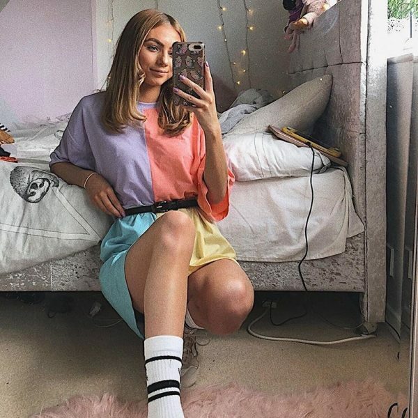 Y2K Grunge Oversized Tie Dye Top - Retro 90S Fashion, Summer Y2K Outfits, Pastel Goth Style Y2K Grunge Oversized Tie Dye Top - Retro 90S Fashion, Summer Y2K Outfits, Pastel Goth Style