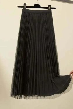 Y2K Grunge Oversized Two-Piece Set: Long Coat Suit & Mesh Skirt With Belt - Retro 90S Fashion