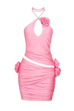 Y2K Grunge Palmer Mini Dress - 90S Fashion, Retro Style, Summer Y2K Outfits, Pastel Goth