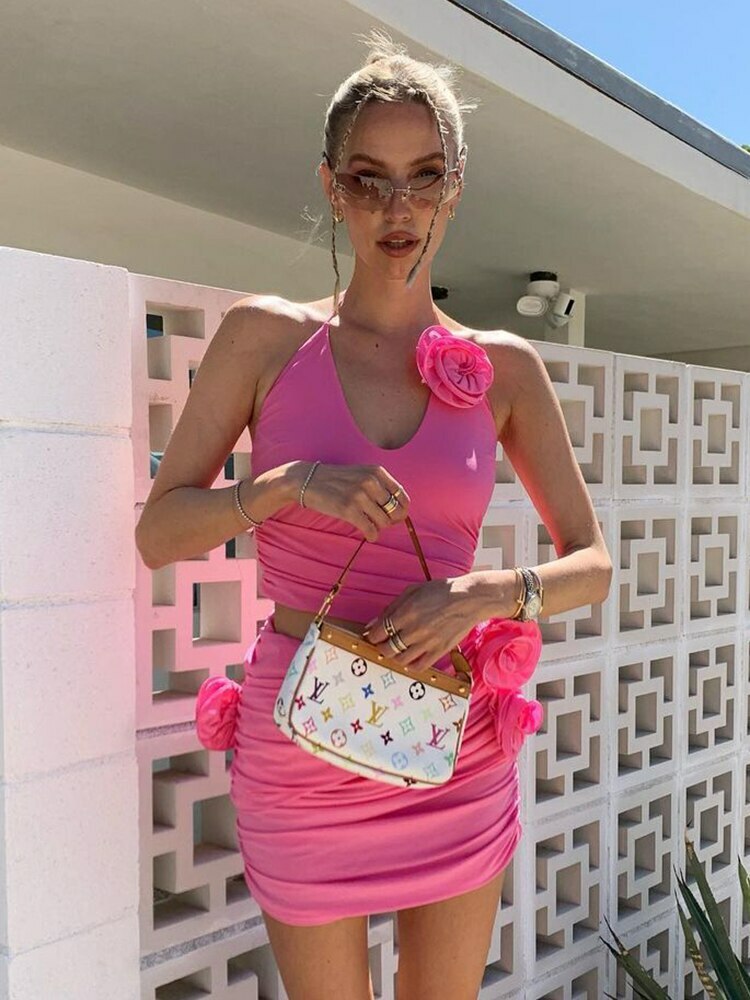 Y2K Grunge Palmer Mini Dress - 90S Fashion, Retro Style, Summer Y2K Outfits, Pastel Goth Y2K Grunge Palmer Mini Dress - 90S Fashion, Retro Style, Summer Y2K Outfits, Pastel Goth