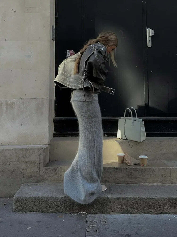 Y2K Grunge Patchwork Leather Jacket - Chic Lace-Up Crop Coat, Vintage 90S High Streetwear Y2K Grunge Patchwork Leather Jacket - Chic Lace-Up Crop Coat, Vintage 90S High Streetwear