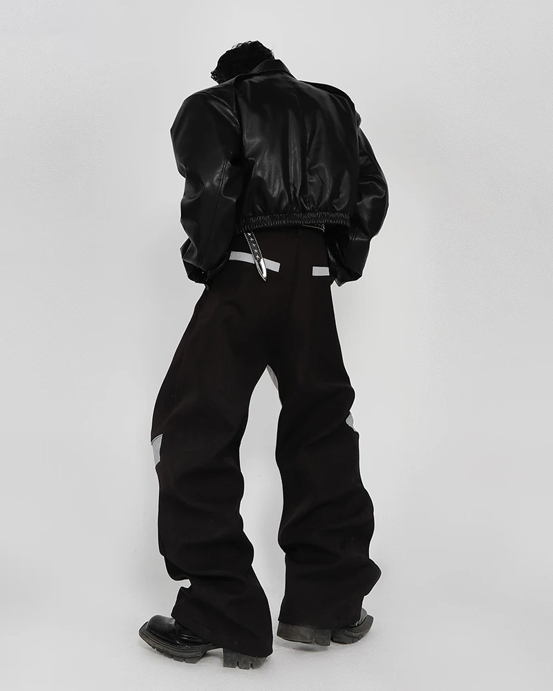 Y2K Grunge Patchwork Leather Pants - Retro 90S Fashion, Summer Y2K Outfits, Gothic Y2K Style Y2K Grunge Patchwork Leather Pants - Retro 90S Fashion, Summer Y2K Outfits, Gothic Y2K Style