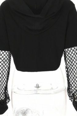 Y2K Grunge Patchwork Sleeve Top - 90S Fashion, Retro Style, Y2K Summer Outfits, Gothic Y2K