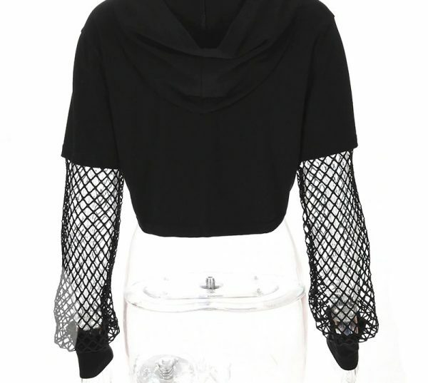 Y2K Grunge Patchwork Sleeve Top - 90S Fashion, Retro Style, Y2K Summer Outfits, Gothic Y2K Y2K Grunge Patchwork Sleeve Top - 90S Fashion, Retro Style, Y2K Summer Outfits, Gothic Y2K