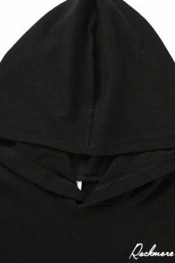 Y2K Grunge Patchwork Sleeve Top - 90S Fashion, Retro Style, Y2K Summer Outfits, Gothic Y2K