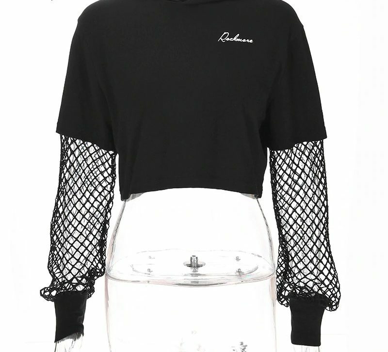 Y2K Grunge Patchwork Sleeve Top - 90S Fashion, Retro Style, Y2K Summer Outfits, Gothic Y2K Y2K Grunge Patchwork Sleeve Top - 90S Fashion, Retro Style, Y2K Summer Outfits, Gothic Y2K