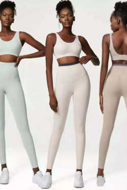 Y2K Grunge Peyton Sports Bra & Leggings Set Ice Grey - 90S Retro Summer Outfit