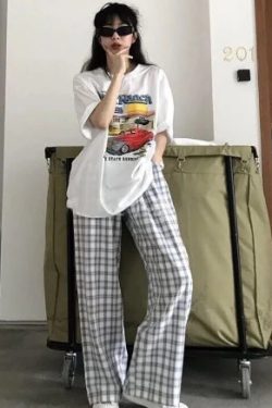Y2K Grunge Plaid Cargo Pants - 90S Retro Style, Summer Outfits, Y2K Fashion Essentials