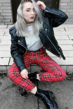 Y2K Grunge Plaid Pants - Retro 90S Fashion, Summer Y2K Outfits, Gothic Y2K Style