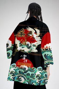 Y2K Grunge Printed Kimono Jacket - Retro 90S Summer Outfit, Pastel Goth, Y2K Party Fashion