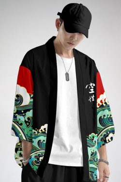 Y2K Grunge Printed Kimono Jacket - Retro 90S Summer Outfit, Pastel Goth, Y2K Party Fashion