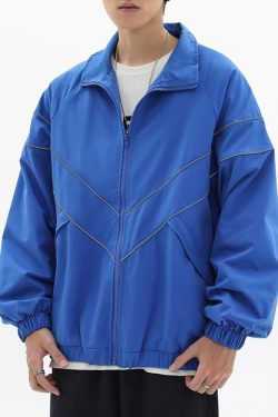 Y2K Grunge Reflective Stripe Jacket - 90S Retro Summer Outfit, Y2K Club & Party Fashion