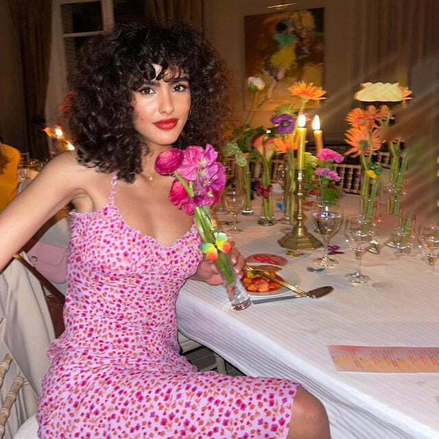 Y2K Grunge Rose Midi Dress - 90S Fashion, Summer Outfits, Retro Style, Y2K Party Look Y2K Grunge Rose Midi Dress - 90S Fashion, Summer Outfits, Retro Style, Y2K Party Look