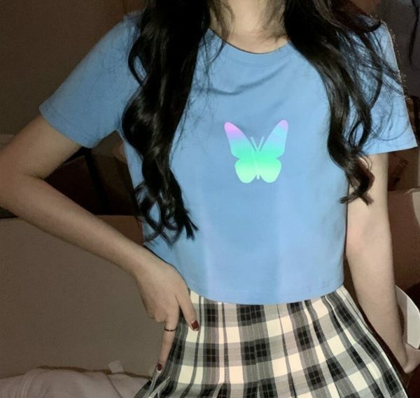 Y2K Grunge Short T-Shirt - 90S Fashion, Y2K Summer Outfits, Retro Style, Y2K Club & Party Y2K Grunge Short T-Shirt - 90S Fashion, Y2K Summer Outfits, Retro Style, Y2K Club & Party