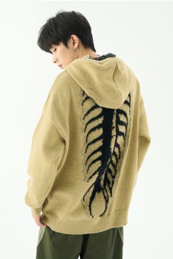 Y2K Grunge Skeleton Hoodie Jacket - 90S Retro Goth Fashion, Perfect For Y2K Summer Outfits