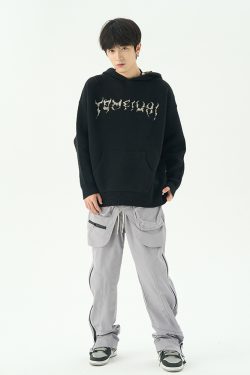 Y2K Grunge Skeleton Hoodie Jacket - 90S Retro Goth Fashion, Perfect For Y2K Summer Outfits