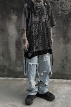 Y2K Grunge Skeleton Shirt - Retro 90S Fashion, Gothic Y2K, Summer Y2K Outfits, Y2K Club