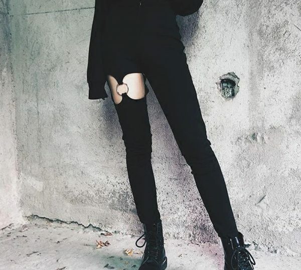 Y2K Grunge Skinny Gothic Pants - Retro 90S Fashion, Summer Outfits, And Club Party Looks Y2K Grunge Skinny Gothic Pants - Retro 90S Fashion, Summer Outfits, And Club Party Looks