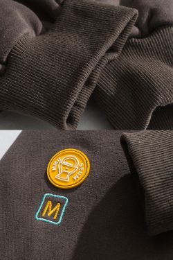 Y2K Grunge Smiley Face Hoodie - Retro 90S Fashion, Summer Y2K Outfits, Pastel Goth Style