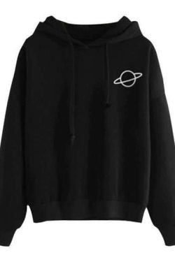 Y2K Grunge Space Logo Hoodie - Retro 90S Fashion, Summer Outfits, And Pastel Goth Style