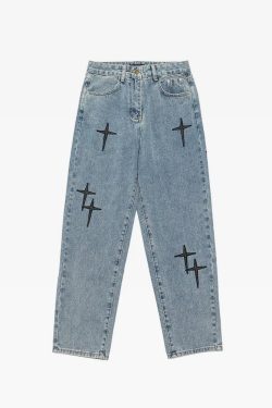 Y2K Grunge Sparkle Jeans - Retro 90S Fashion, Summer Outfits, And Party Looks