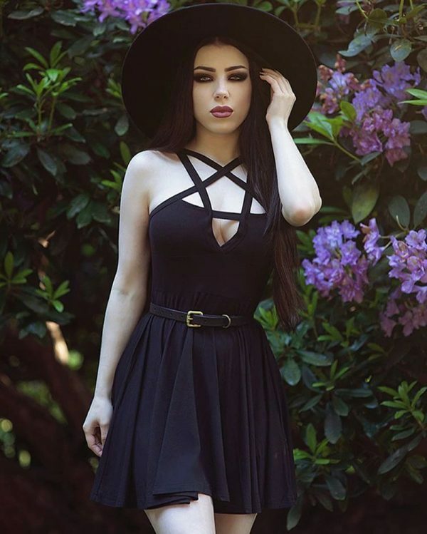 Y2K Grunge Strap Gothic Dress - Retro 90S Summer Outfit, Pastel Goth, Y2K Party & Club Fashion