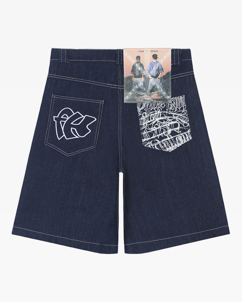 Y2K Grunge Streetwear Denim Shorts - 90S Retro Summer Outfit, Y2K Club & Party Fashion Y2K Grunge Streetwear Denim Shorts - 90S Retro Summer Outfit, Y2K Club & Party Fashion