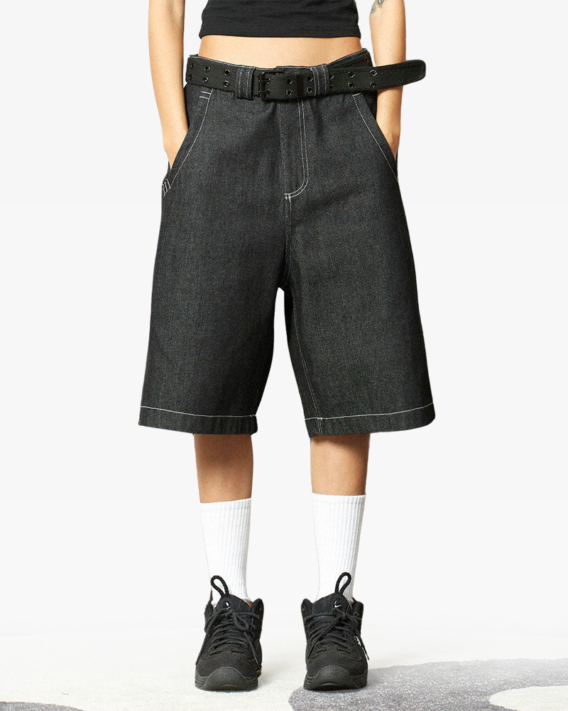 Y2K Grunge Streetwear Denim Shorts - 90S Retro Summer Outfit, Y2K Club & Party Fashion Y2K Grunge Streetwear Denim Shorts - 90S Retro Summer Outfit, Y2K Club & Party Fashion