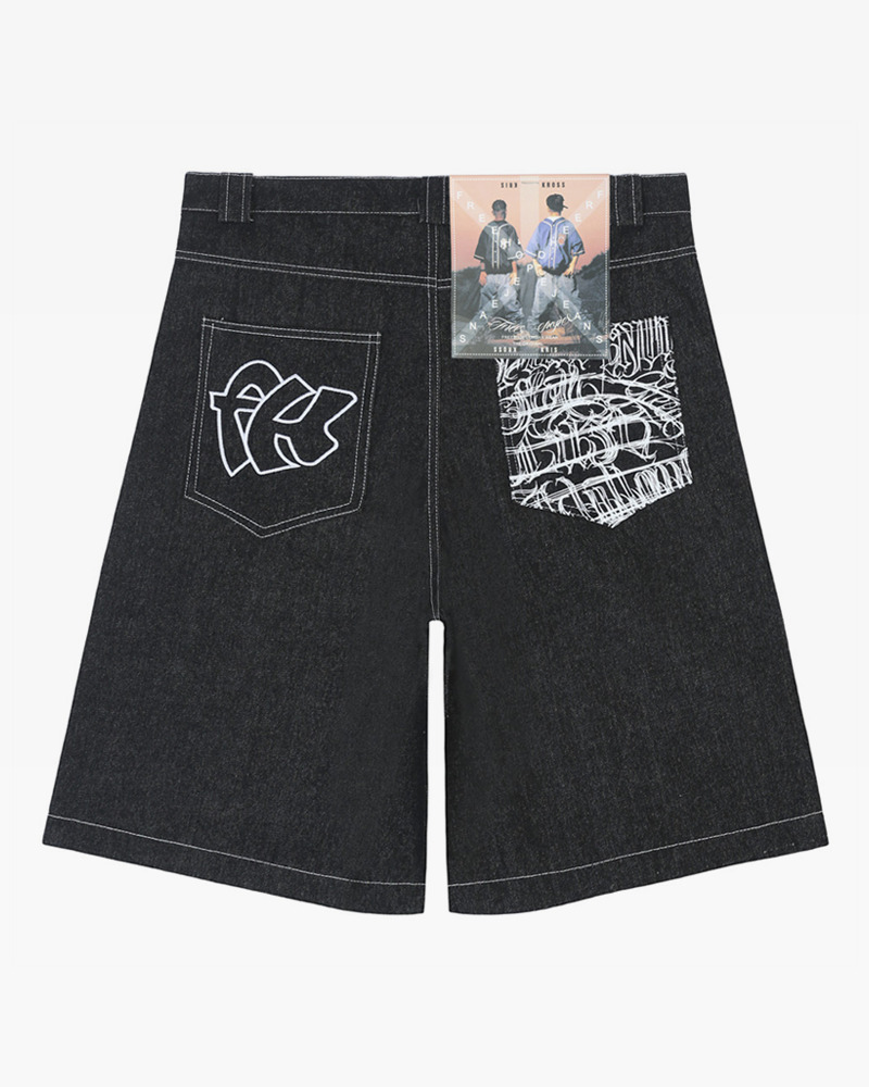Y2K Grunge Streetwear Denim Shorts - 90S Retro Summer Outfit, Y2K Club & Party Fashion Y2K Grunge Streetwear Denim Shorts - 90S Retro Summer Outfit, Y2K Club & Party Fashion