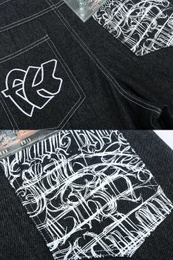 Y2K Grunge Streetwear Denim Shorts - 90S Retro Summer Outfit, Y2K Club & Party Fashion