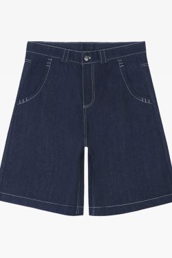 Y2K Grunge Streetwear Denim Shorts - 90S Retro Summer Outfit, Y2K Club & Party Fashion