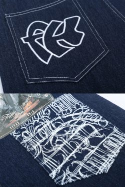 Y2K Grunge Streetwear Denim Shorts - 90S Retro Summer Outfit, Y2K Club & Party Fashion