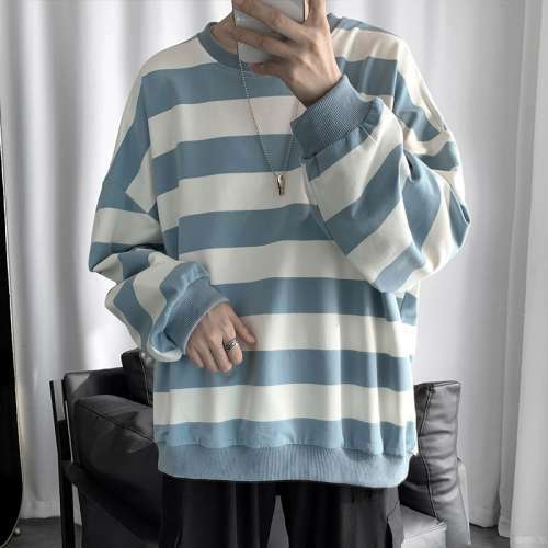 Y2K Grunge Striped Loose Sweater - 90S Fashion, Retro Style, Y2K Summer Outfits Y2K Grunge Striped Loose Sweater - 90S Fashion, Retro Style, Y2K Summer Outfits