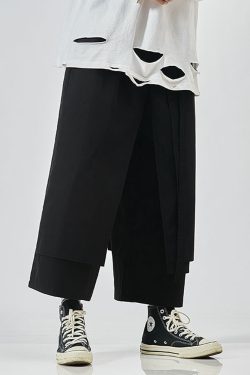 Y2K Grunge Summer Hakama Pants - Retro 90S Fashion, Pastel Goth, Y2K Club & Party Outfits