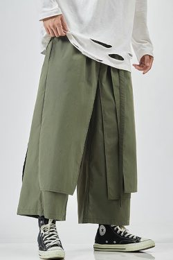 Y2K Grunge Summer Hakama Pants - Retro 90S Fashion, Pastel Goth, Y2K Club & Party Outfits