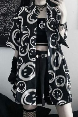 Y2K Grunge Summer Outfit - I Promise I'M Happy Retro 90S Tee For Women