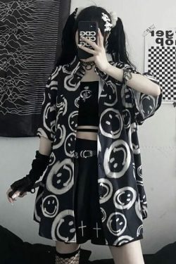 Y2K Grunge Summer Outfit - I Promise I'M Happy Retro 90S Tee For Women